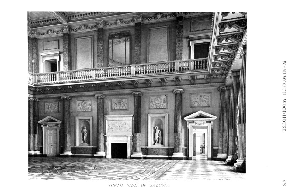 In English Homes Vol 3 Wentworth Woodhouse Yorkshire north side of saloon 31295005735708 0442