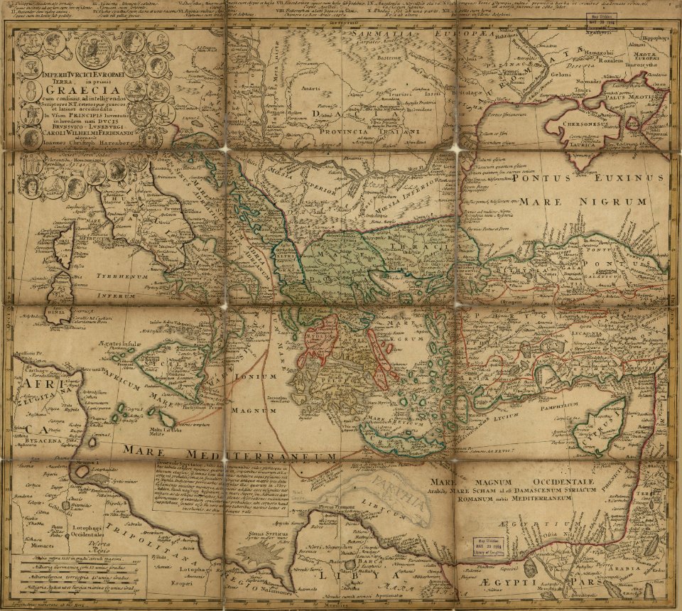 Imperii Tvrcici Evropaei terra in primis Graecia cum confinis ad intelligendos scriptores N.T. ceterospue graecos et latinos accomodata in vsum Principis Iuventutis in heredem nati Dvcis Brvnsvico-Lvnebvrgi Caroli Wilhelmi Ferdinandi