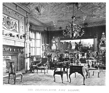 In English Homes Vol 1 Bramall Hall Cheshire the drawing room east window 31295001575223 0270