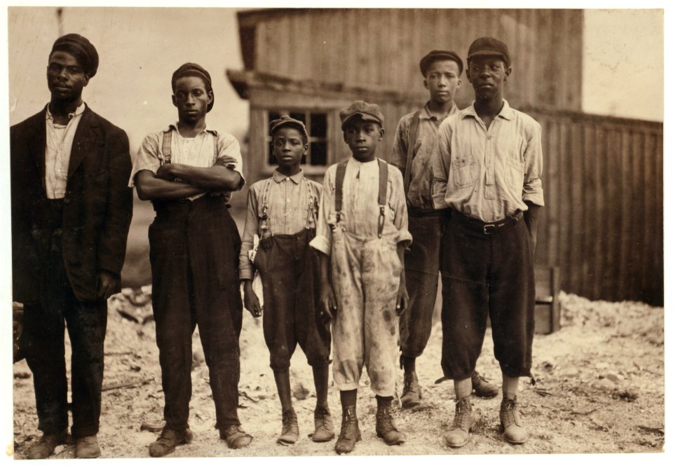 In the Alexandria glass factories, negroes work side by side with the white workers. Also in Richmond. These are some of those working in the Alexandria (Va.) Glass Factory. LOC cph.3b38482