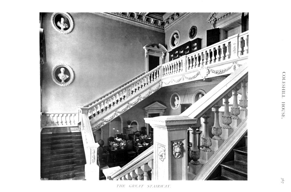 In English Homes Vol 1 Coleshill House Berkshire the great stairway 31295001575223 0380