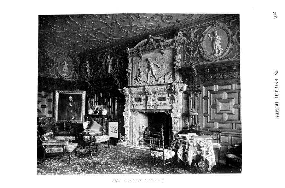 In English Homes Vol 1 Crewe Hall Cheshire the carved parlour 31295001575223 0409