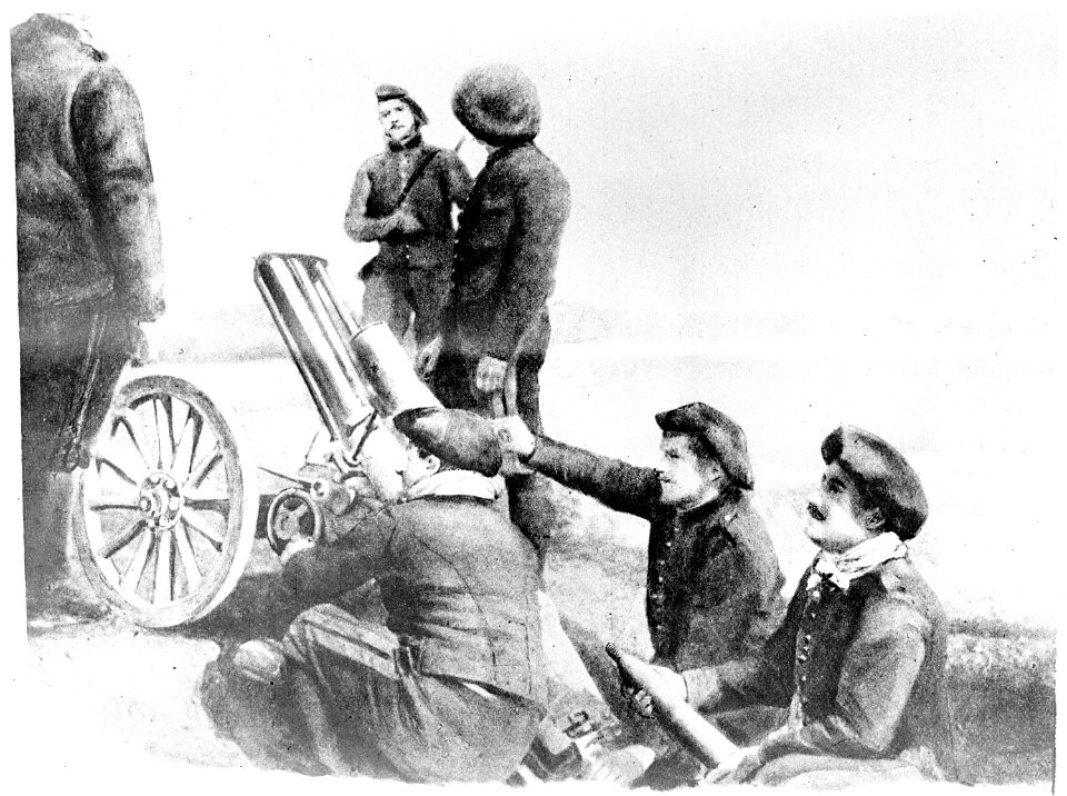 Improvisiertes Fliegerabwehrgeschütz der Franzosen - CH-BAR - 3239454
