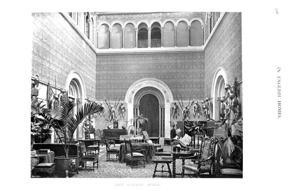 In English Homes Vol 1 Eastnor Castle Herefordshire the castle hall 31295001575223 0341