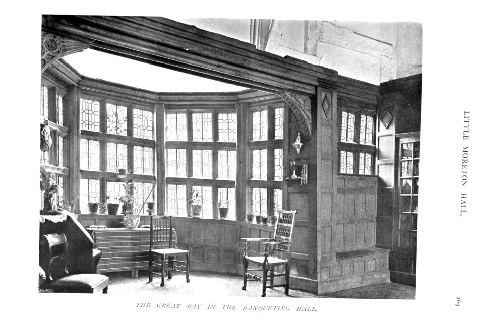In English Homes Vol 1 Little Moreton Hall Cheshire the great bay in the banqueting hall 31295001575223 0287