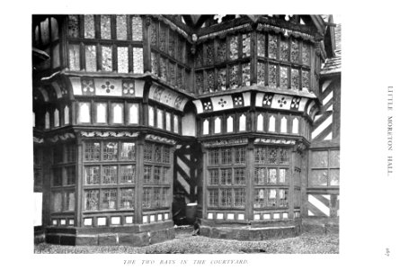 In English Homes Vol 1 Little Moreton Hall Cheshire the two bays in the courtyard 31295001575223 0285