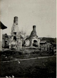 In Brand geschossene Häuser in Wolbrom. (BildID 15539285)