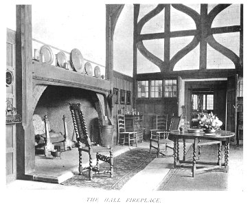 In English Homes Vol 1 The Deanery Garden Sonning the hall fireplace 31295001575223 0280