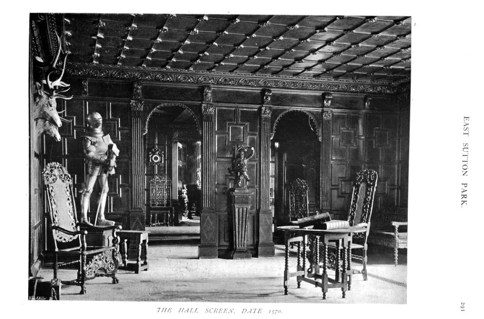 In English Homes Vol 2 East Sutton Park Kent the hall screen date 1570 31295007279283 0322