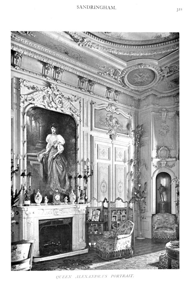 In English Homes Vol 1 Sandringham Norfolk Queen Alexandra's portrait 31295001575223 0336