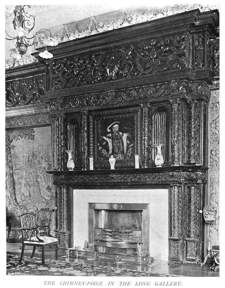 In English Homes Vol 1 Westwood Park Worcestershire the chimney piece in the long gallery 31295001575223 0276