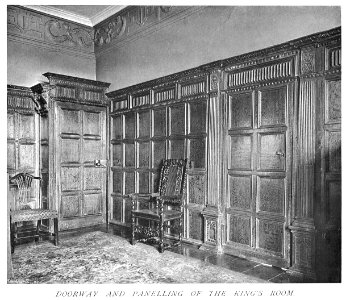 In English Homes Vol 3 Dorfold Hall Cheshire doorway and panelling of the King's room 31295005735708 0045