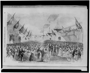 Inauguration ball in the immense building erected for the purpose in Judiciary Square, Washington City, March 4th, 1857 LCCN00650927