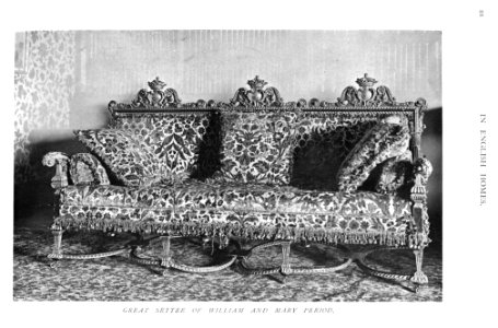 In English Homes Vol 2 Hornby Castle Yorkshire great settee of William and Mary period 31295007279283 0123