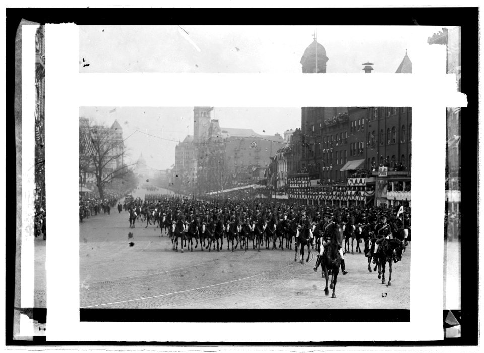 Inauguration, 1913; black horse troop LCCN2016844636