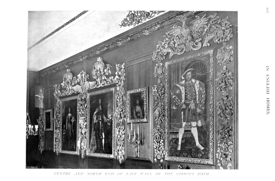 In English Homes Vol 3 Petworth House Sussex centre and north end of east wall of the the Gibbons room 31295005735708 0229