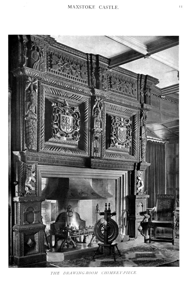 In English Homes Vol 2 Maxstoke Castle Warwickshire the drawing room chimney piece 31295007279283 0047