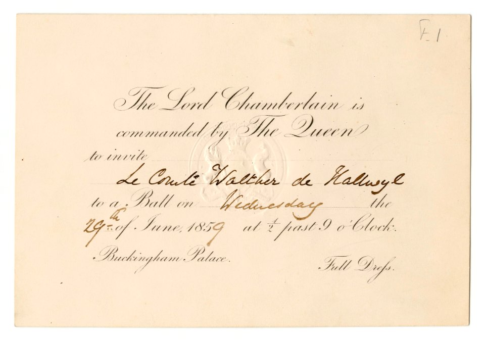 Inbjudan till Buckingham palace - Hallwylska museet - 85919