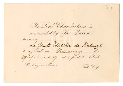 Inbjudan till Buckingham palace - Hallwylska museet - 85919