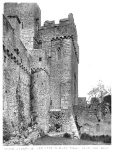 In English Homes Vol 2 St Donats Castle Glamorgan outer gatehouse and curtain wall rising from the moat 31295007279283 0053