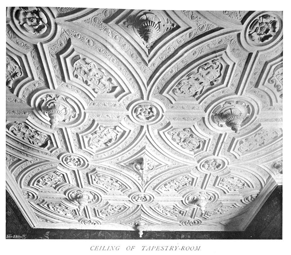 In English Homes Vol 3 Deene Park Northamptonshire ceiling of tapestry room 31295005735708 0089