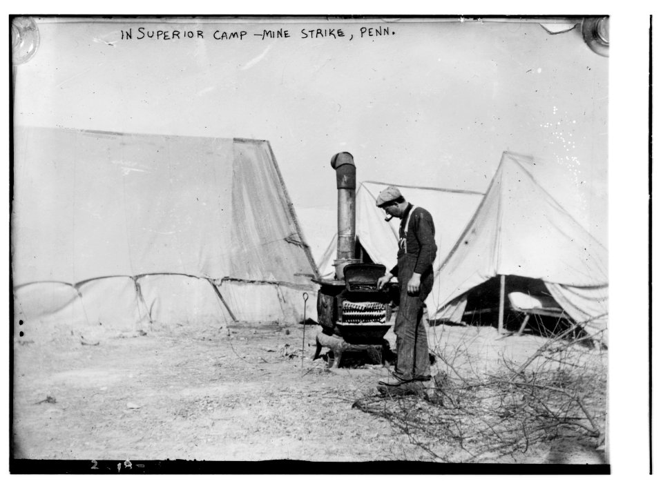 In Superior Camp - Mine strike, Penn. (i.e., Pennsylvania) LCCN2014689776