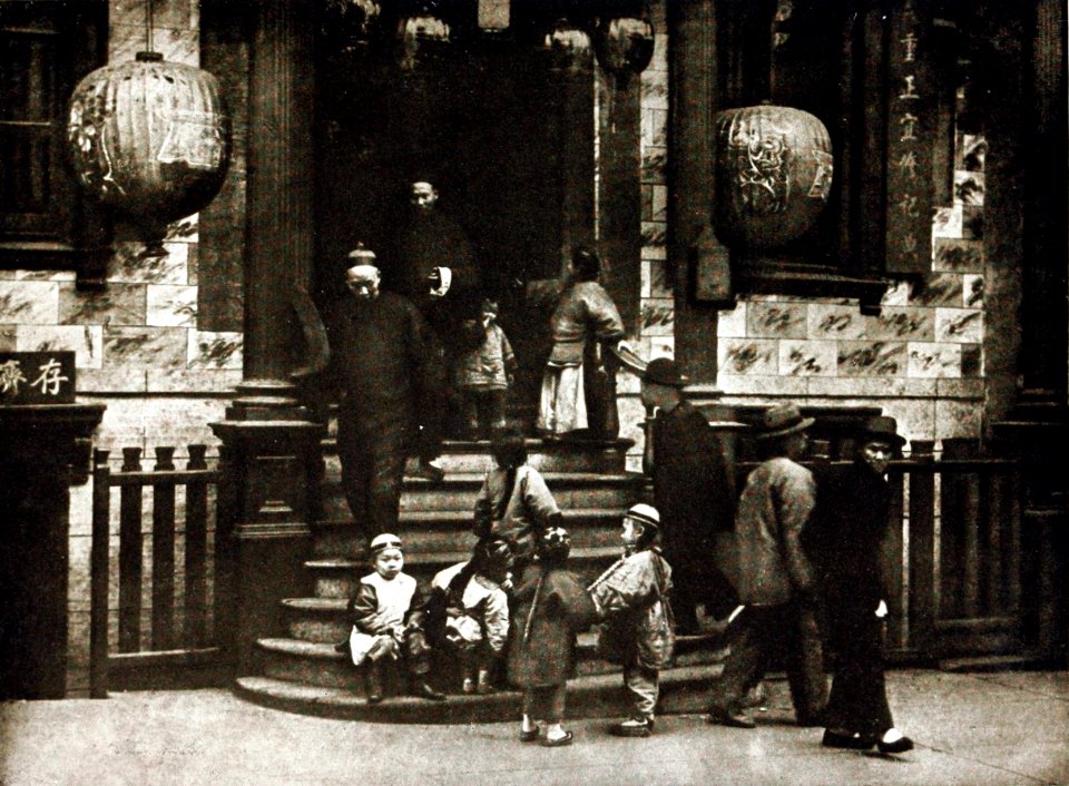 In Front of the Joss House Genthe