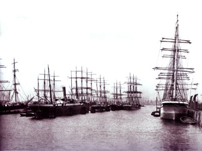 Indiahafen Hamburg um 1900