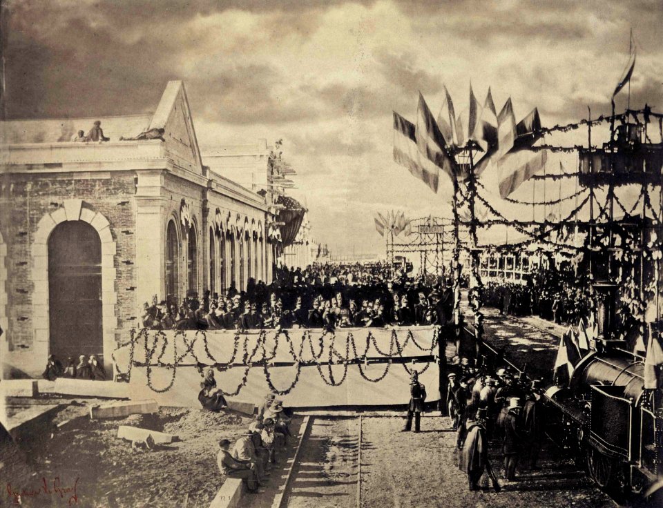 Inauguration du chemin de fer du Midi de Bordeaux à Sète. - FRAC31555 26Fi101 (cropped)