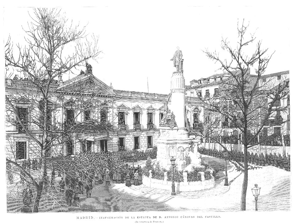 Inauguración de la estatua de Antonio Cánovas del Castillo, Madrid, de fotografía de Franzen
