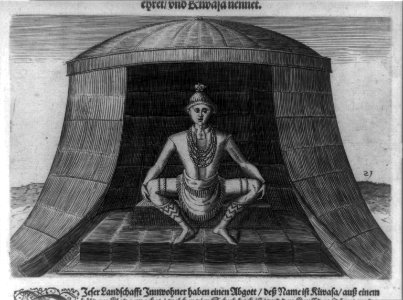 Indian seated in hut LCCN90709429