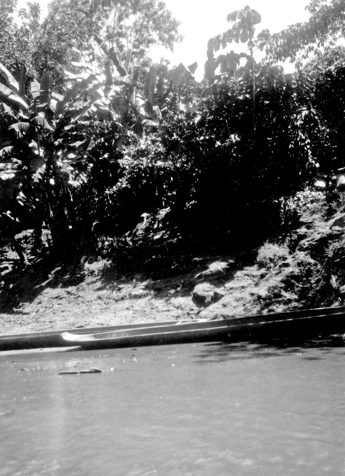 Indian-kanoter av inlandstyp. Stam, Cuna. Lokal, Rio Caimanes, ö.sidan av Urabábukten, Colombia - SMVK - 004504