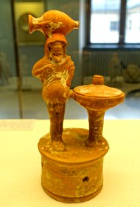 Incense burner in the form of a comedic figure, Lower Italy, 350-325 BC, ceramic, H 4948 - Martin von Wagner Museum - Würzburg, Germany - DSC05861 photo