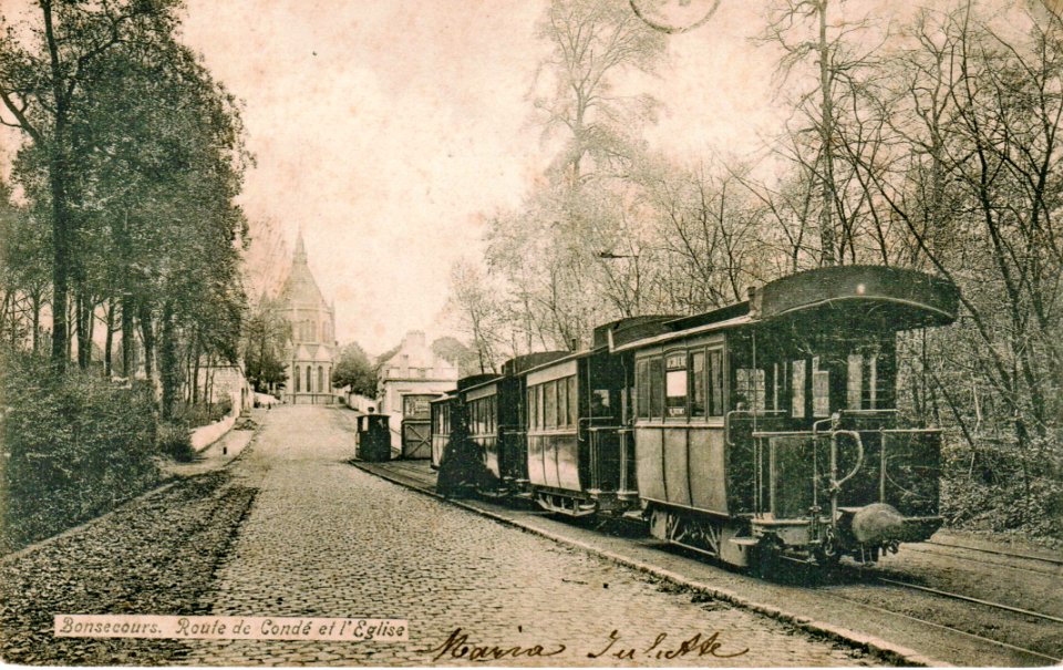 INCONNU - BONSECOURS - Route de Condé et l'Eglise