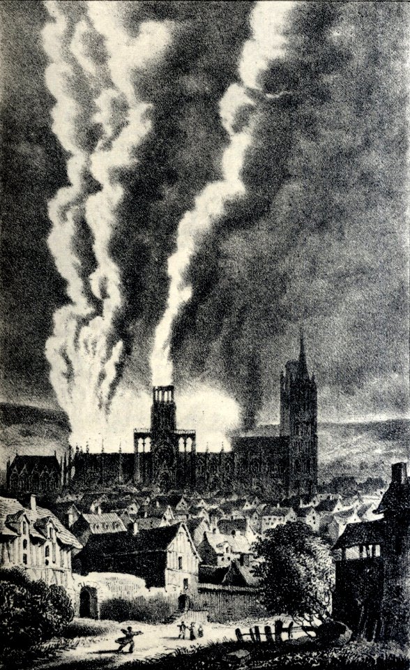 Incendie de la flèche en 1822