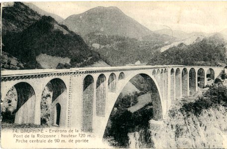 INCONNU 74 - DAUPHINE - Environs de la MURE Pont de la ROIZONNE hauteur 120 m