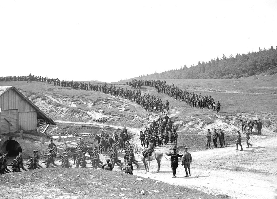 Infanterie der Infanterie Brigade 1 auf dem Marsch - CH-BAR - 3240009