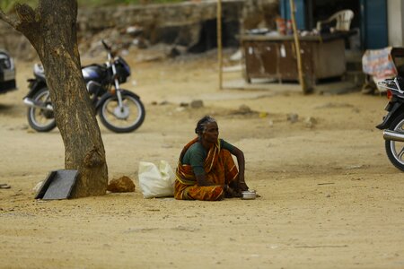 Indian lady village photo