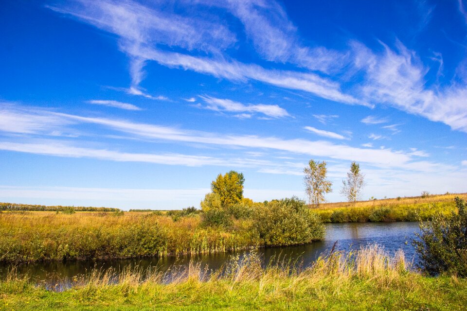 Pond clouds nature