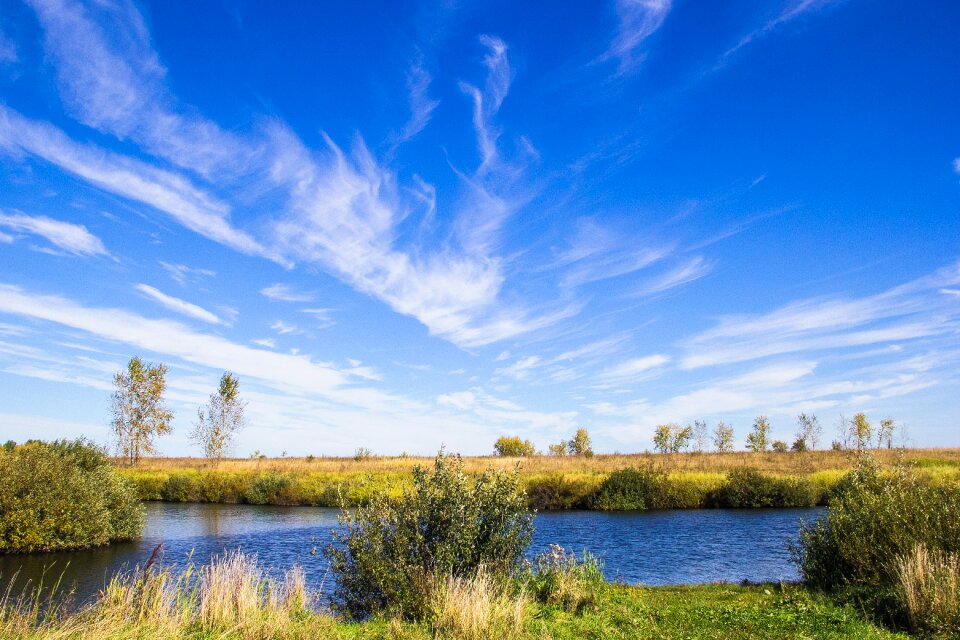 Pond clouds russia