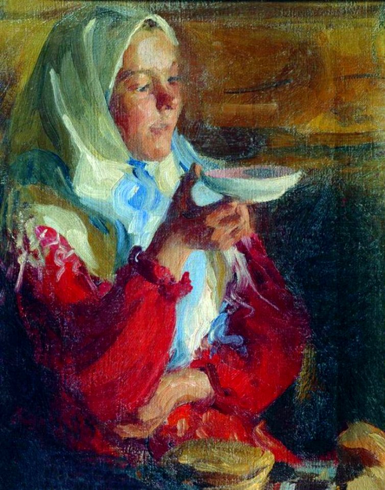 Ivan Kulikov Peasant with a saucer. 1899