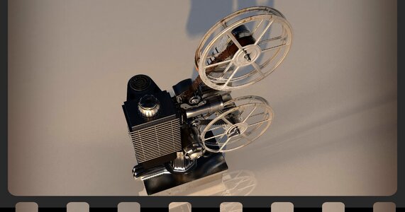 Filmstrip movie set movie projector