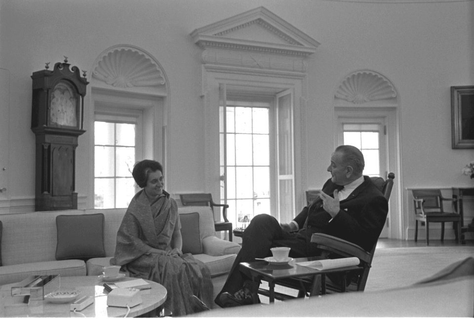 Indira Gandhi and LBJ