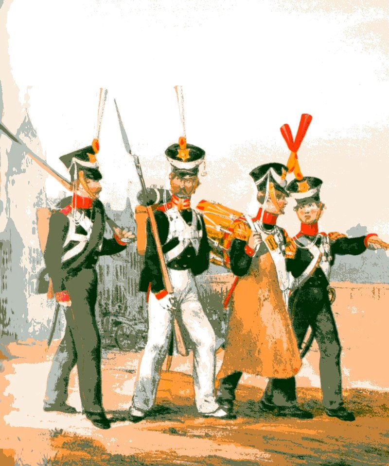 Infanterie des Fürstentums Lippe Infanterie um 1840.