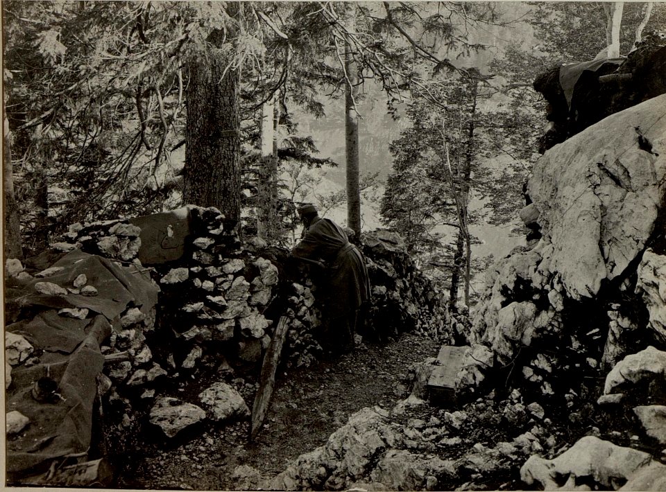 Infanterie Stellung am Mittleren VRSIC. Aufgenommen am 4. Juni 1916. (BildID 15478871)