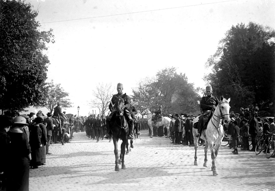 Infanterie marschiert in Stadt Basel ein - CH-BAR - 3237678