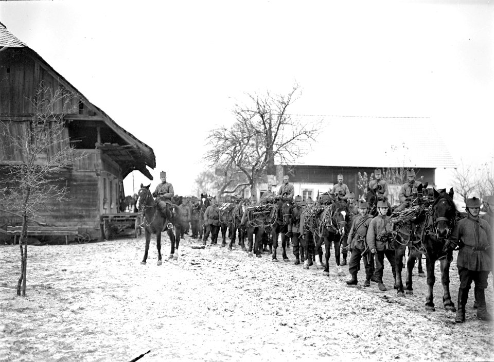 Infanterie Mitrailleure auf dem Marsch - CH-BAR - 3237854
