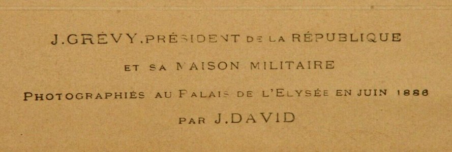 J Grévy, président de la République, Palais de l'Elysée (J David, 1886) - 3 photo