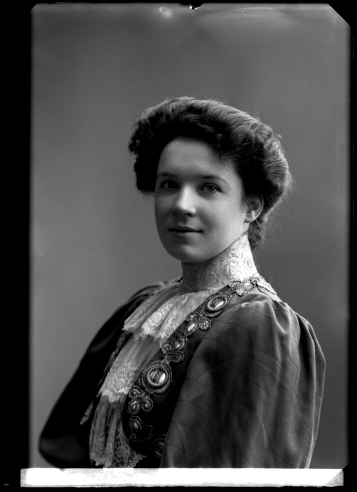 Ingeborg Sjöberg, actor, undated portrait - SMV - GS044