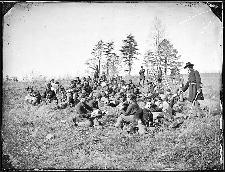 Infantry resting from drills - NARA - 524639